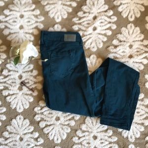 Fun & colorful blue dyed jeans